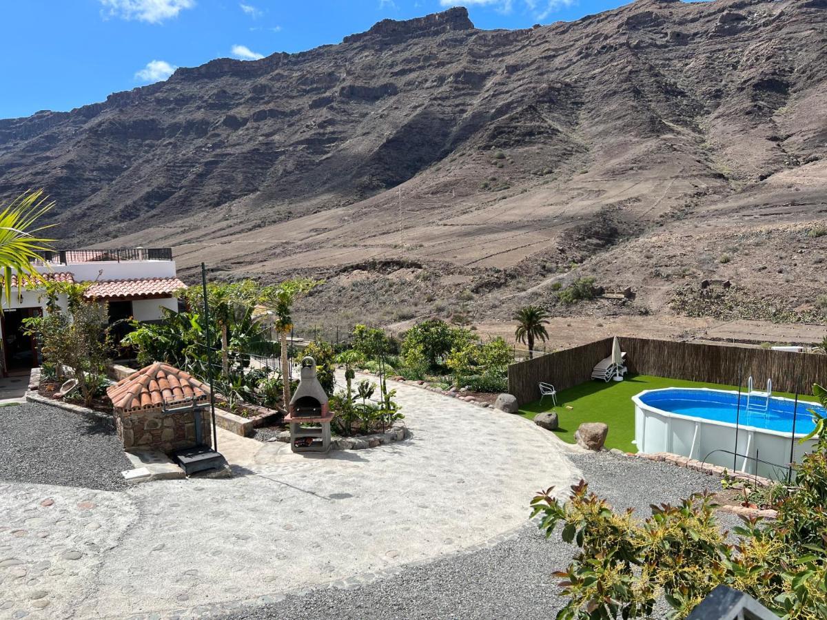 Casa Rural Con Bano Adaptado Y Piscina En Mogán Exterior foto